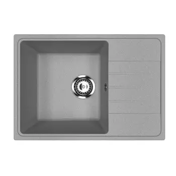 мойкa Mixline ML-GMU06 УЛЬТРА с крылом 600х420х170мм искуственный камень серая