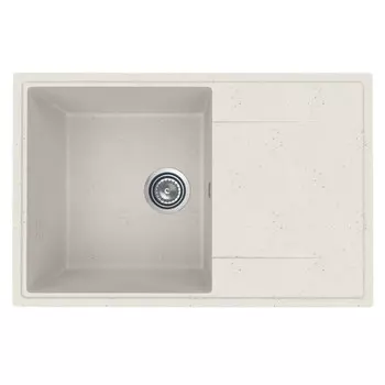 мойкa Mixline ML-GMU07 УЛЬТРА с крылом 735х475х175мм искуственный камень белая