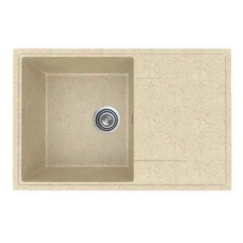 мойкa Mixline ML-GMU07 УЛЬТРА с крылом 735х475х175мм искуственный камень бежевая