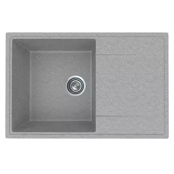 мойкa Mixline ML-GMU07 УЛЬТРА с крылом 735х475х175мм искуственный камень серая