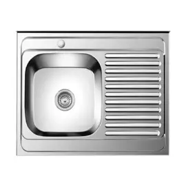 мойка накладная LEDEME L98060-L левая, нержавеющая сталь