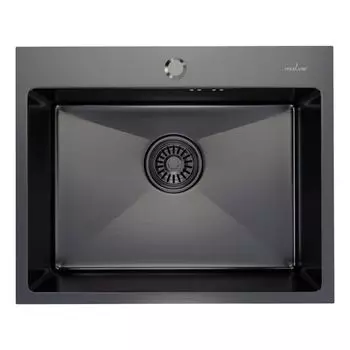 мойка настольного монтажа MIXLINE PRO 530х430х220мм черный графит нержавеющая сталь