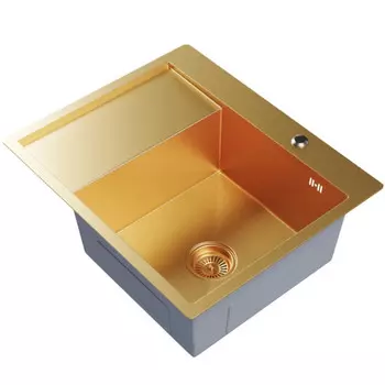 мойка настольного монтажа MIXLINE PRO 600х500х200мм золото нержавеющая сталь