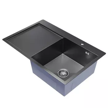 мойка настольного монтажа MIXLINE PRO 780х500х200мм черный графит нержавеющая сталь