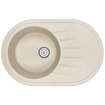 мойка овальная СтандАрт 760х500х190мм бежевый кварц