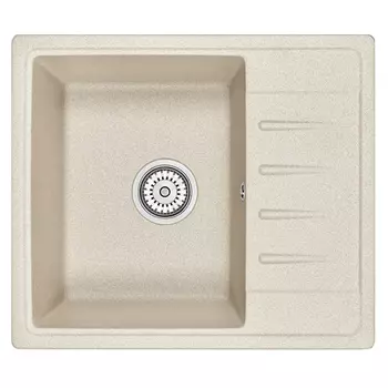 мойка прямоугольная СтандАрт 580х500х190мм бежевый кварц