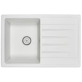 мойка прямоугольная СтандАрт 760х500х190мм белый кварц