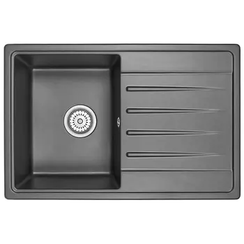 мойка прямоугольная СтандАрт 760х500х190мм черный кварц