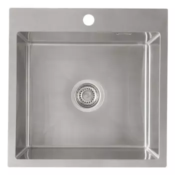 мойка врезная Юкинокс Практика 500х500х200мм с выпуском брашированная