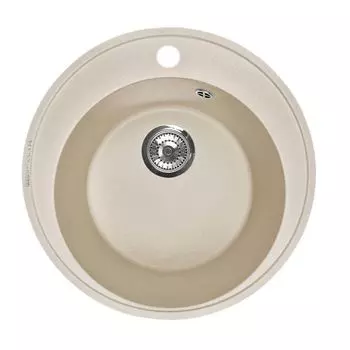 мойка врезная Respecta Sfera RS45.104 круглая 500х190мм кварц песчаный берег