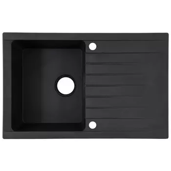 мойка врезная URBATEC 780х500х200мм черный композит