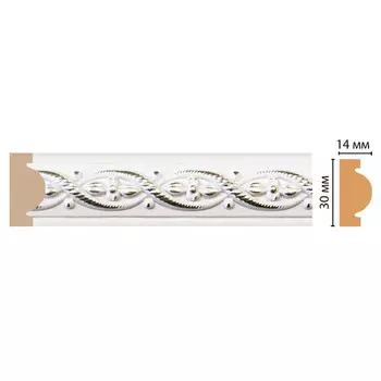 молдинг DECOMASTER 30х13х2400 мм белый полистирол, арт.157-7D