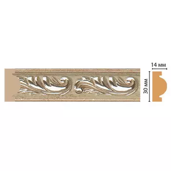 молдинг DECOMASTER 30х13х2400 мм серебро полистирол, арт.157-59