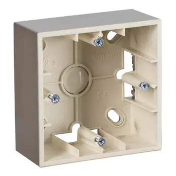 монтажная коробка SIMON, для накладного монтажа, 1 пост шампань