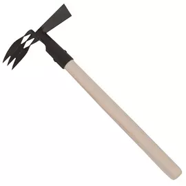 мотыжка двойная трапеция витые зубья сталь/дерево