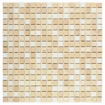 мозаика каменная Geos Вива 30,5x30,5x0,4 мм чип 15x15 мм цвет бело-бежевый микс
