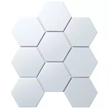 мозаика керамическая STARO Homework Hexagon big 25,6х29,5х0,6 матовая белая