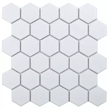 мозаика керамическая STARO Homework Hexagon small 27,8х26,5х0,6 матовая белая