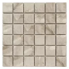мозаика керамогранитная 30,3х30,3х0,6 Status Grey, матовая серая под камень