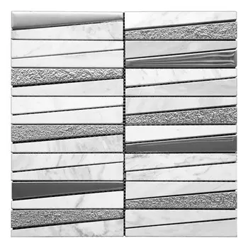 мозаика Natural HTC-532-M 29,8х29,8 см серебристо-белая