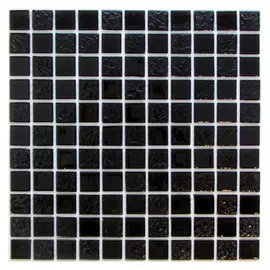 мозаика стеклянная, 30х30х0,35 Black Rose, черная