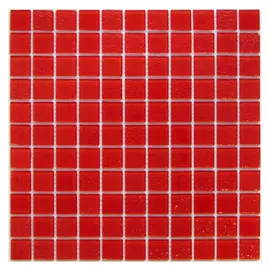 мозаика стеклянная, 30х30х0,35 Red Rose, красная