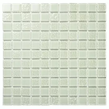 мозаика стеклянная BONAPARTE White Rose Вива 30x30x0,35 мм чип 25x25 мм цвет белый