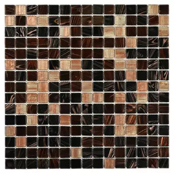 мозаика стеклянная BONAPARTE Nova 32,7x32,7x0,4 глянцевый коричневый микс