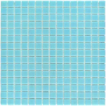 мозаика стеклянная BONAPARTE Simple blue 32,7х32,7х0,4 (на бумаге) голубая 20 шт. в уп.