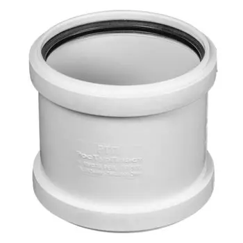 муфта для внутренней канализации малошумная белая 110мм