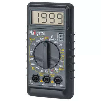 мультиметр NAVIGATOR V23GA цифровой 8 функций индикатр черный