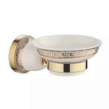 мыльница LEDEME L3602G настенная, стекло, золото