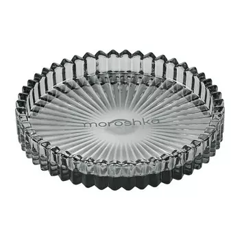 мыльница MOROSHKA Ephir 11,5х11,5х3см стекло серый