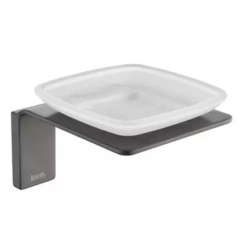 мыльница настенная IDDIS Slide металл/стекло графит