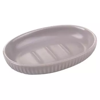 мыльница настольная АКВАЛИНИЯ Плиссе серый матовый