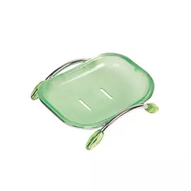 мыльница настольная, пластик, зеленая