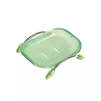 мыльница настольная пластик зеленая