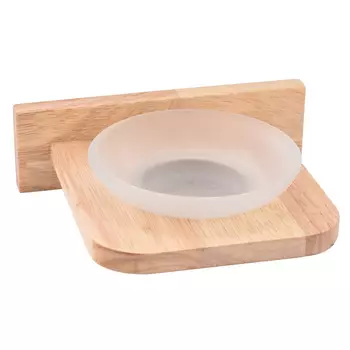 мыльница подвесная OFELIS Home дерево стекло белый натуральный