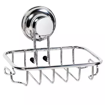 мыльница решетка TATKRAFT Ring Lock с 2-мя крючками хром
