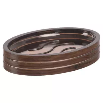 мыльница VANSTORE Wood пластик коричневый