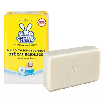 мыло хозяйственное УШАСТЫЙ НЯНЬ Отбеливающее 180г
