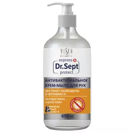 мыло жидкое DR.SEPT Антибактериальное Календула и Витамин Е с дозатором 650мл