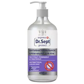 мыло жидкое DR.SEPT Антибактериальное Ромашка и Пантенол с дозатором 650мл