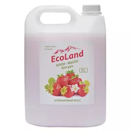 мыло жидкое ECOLAND Клубничный мусс, 5 л