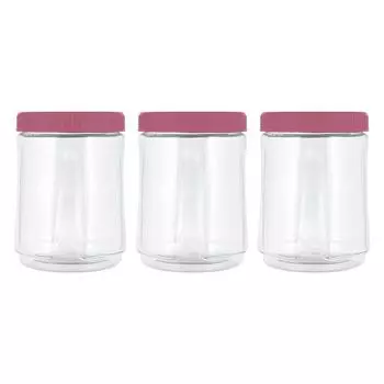 набор банок SUGAR&SPICE Honey 3шт. 0,75л пластик брусничный