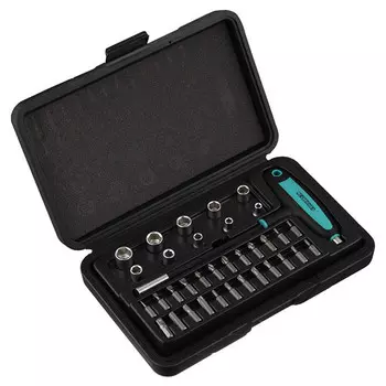 набор бит и головок JETTOOLS 1/4 с T-образным держателем 35 предметов