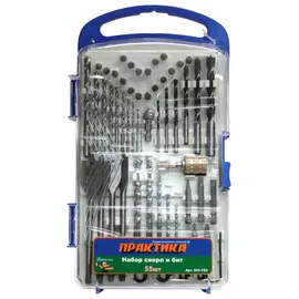 набор бит и сверл ПРАКТИКА 55шт