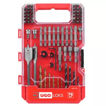 набор бит UGO LOKS 76 предметов с держателем