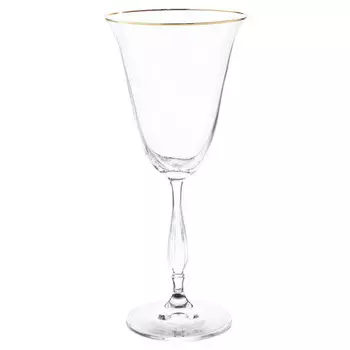 набор бокалов CRYSTAL BOHEMIA Fregata отводка золото 6шт. 250мл вино стекло