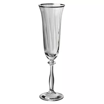 набор бокалов CRYSTALEX Ангела оптика отводка платина 6шт 190мл шампанское стекло